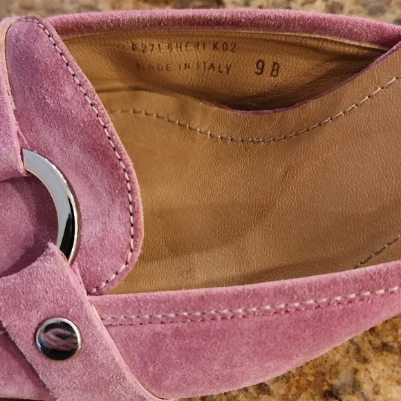 Coach Pink Suede Mule Sandals. Buckle - Picture 16 of 16